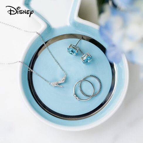 Origami Owl Disney .925 Sterling Silver Kind CZ Dainty Stacking Rings With Blue Crystals, Size 7 (Set of 2) in Saudi Arabia
