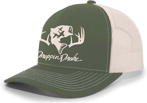 Droppin Drake Hunting Hat Deer Hunting Fishing Duck Hunting Mesh Back Embroidered Trucker Hat in Kuwait