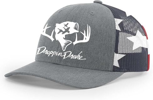 Droppin Drake Hunting Hat Deer Hunting Fishing Duck Hunting Mesh Back Embroidered Trucker Hat in Kuwait