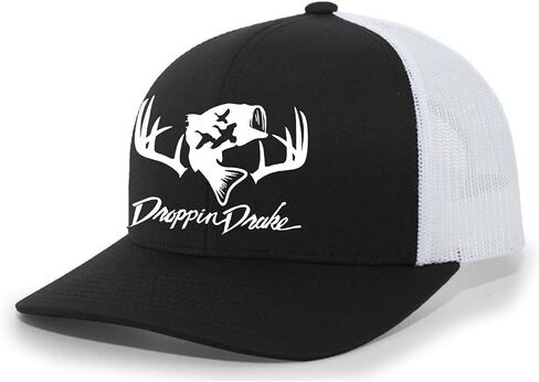 Droppin Drake Hunting Hat Deer Hunting Fishing Duck Hunting Mesh Back Embroidered Trucker Hat in Kuwait