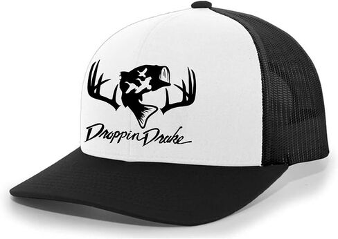 Droppin Drake Hunting Hat Deer Hunting Fishing Duck Hunting Mesh Back Embroidered Trucker Hat in Kuwait