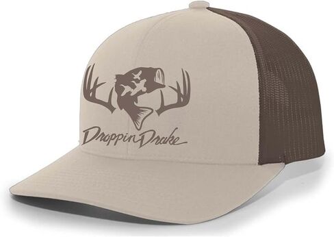 Droppin Drake Hunting Hat Deer Hunting Fishing Duck Hunting Mesh Back Embroidered Trucker Hat in Kuwait