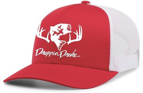 Droppin Drake Hunting Hat Deer Hunting Fishing Duck Hunting Mesh Back Embroidered Trucker Hat in Kuwait