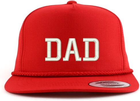 Trendy Apparel Shop Dad Embroidered 5 Panel Flatbill Braid Snapback Golf Cap in Kuwait