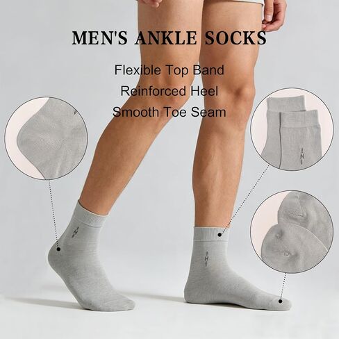 Silk Ankle Socks for Men Soft Athletic Running Casual Socks Moisture Wicking Breathable Quarter Socks Low Cut Socks 6 PACK Mini Crew Socks in Saudi Arabia
