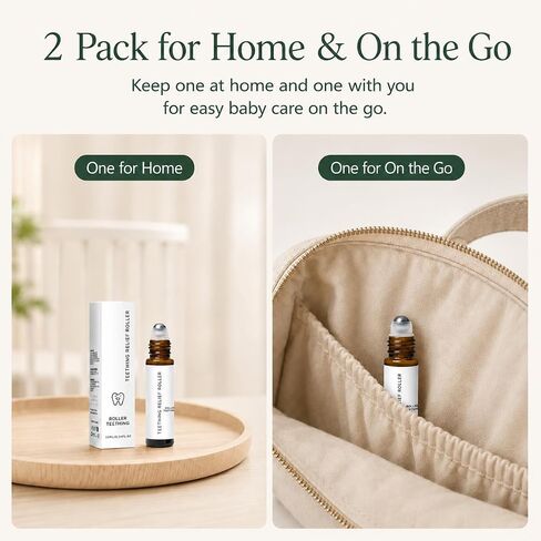 Teething Roller for Babies, Chamomile Baby Roll-On for Teething-Time Daily Care, Easy-Glide Rollerball Applicator, Portable Baby Care Roller 10ML 2 Pack in Saudi Arabia