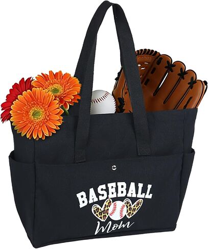 Baseball Mom Tote Bags,XL Baseball Mom Essentials Gifts Bag for Baseball Game Day, Baseball Mom Canvas Shoulder Bag in Saudi Arabia