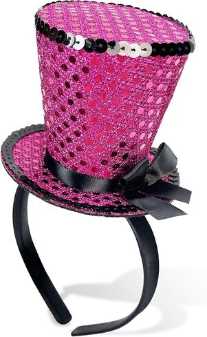 Fuchsia Mini Top Hat on Headband Sequin in Saudi Arabia