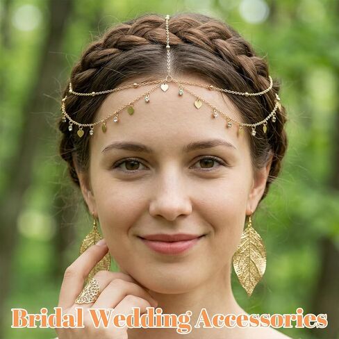 Gold Head Chain - Rhinestone Sequin Gold Headpiece Egyptian Head-Piece Genie Head Jewelry for Women Girls, Egyptian Hair Accessories for Festival Prom Wedding Bridal in Kuwait