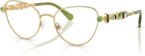 Swarovski SK1024 Prescription Eyewear Frames, Gold/Demo Lens, 53 mm in Saudi Arabia