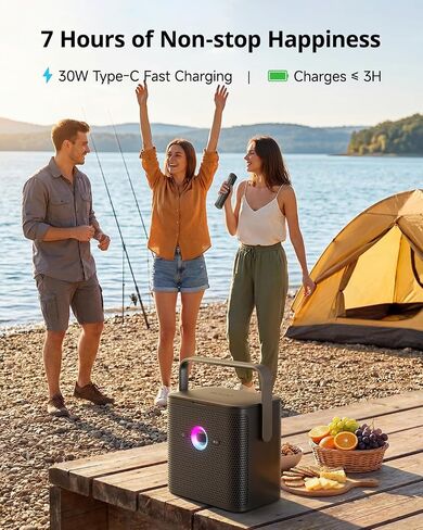 Karaoke Machine for Adults Kids, with Lyrics Display Screen, WiFi Connect to YouTube & Karaoke App, 2 EQ Autotune Wireless Microphones Portable Karaokes PA System for Home Family Party Camping in Saudi Arabia