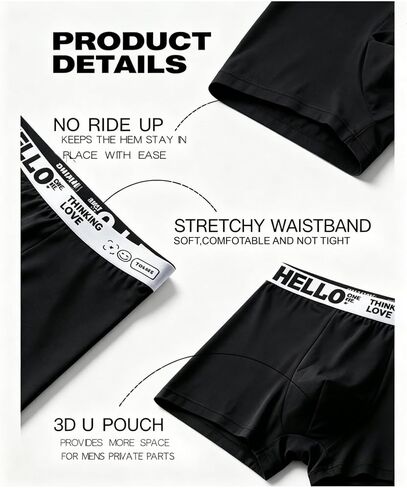 Mens Ice Silk Underwear Boxer Briefs 8-Pack-Ultra Cool Breathable Quick-Dry,Soft No-Ride-Up Underwear for Men in Kuwait