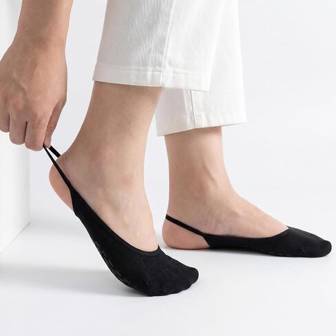Ymapinc 5 Pairs No Show Socks for Heels, Half Socks for Women, Invisible Non-Slip Toe Topper Sock with Grips, Low Cut Forefoot Cushion Sock for Heels Flats Slingback Shoes in Kuwait