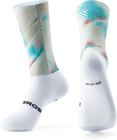 ROCKBROS Cycling Socks for Men Women, Novelty Crew Socks, Breathable, Wicking Bike Socks Compression Fit in Kuwait