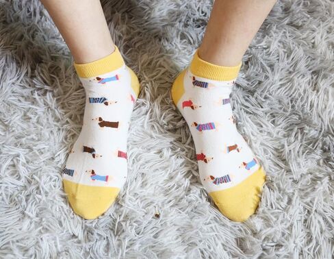 Women's Haute Dachshund Dog Socks Casual Crew Socks Animal Cute Socks Gifts for Women in Saudi Arabia
