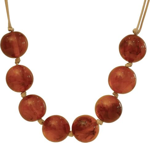 Multicolor Chunky Oversize Knotted Resin Bead Necklace for Women, 30mm Bold Statement Boho Jewelry Gift in Saudi Arabia