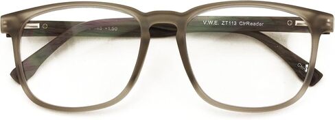 Large Men Wood Grain Printed Temple Progressive Bifocal Reading Glasses - No Line Clear on Top Bifocals Reader 148MM in Kuwait