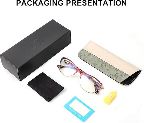 SKYWAY Women's Reading Glasses Elegant Blue Light Blocking Readers Computer Glasses Eyewear Ruby 3.0x in Saudi Arabia