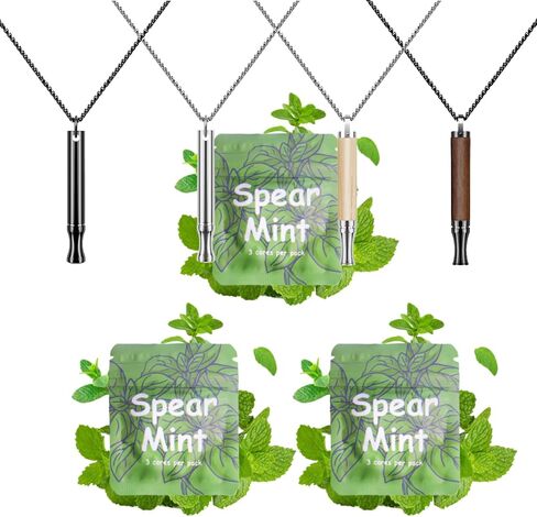 Plant-Based Spear Mint Cores for Oral Fixation Aid Inhaler – Smokeless, Vaporless Design with Natural Wood Barrel | Flavored Air Support for Smoking Cessation in Saudi Arabia