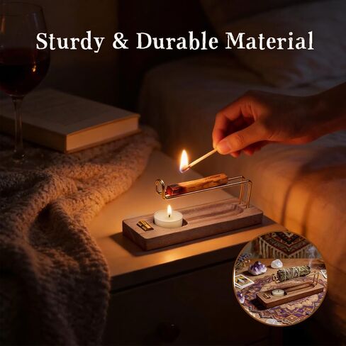 4 in 1 Incense Holder for Sticks & Incense Burner, Durable Sage Holder for Burning, Perfect for Yoga Meditation in Saudi Arabia