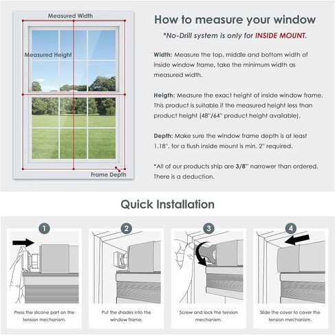 LazBlinds No Tools No Drill Cordless Cellular Shades, Top Down Bottom Up (TDBU) Honeycomb Shades for Home, Blackout Light Blocking Thermal Insulation Blinds for Windows, 61" W x 48" H, Beige in Saudi Arabia