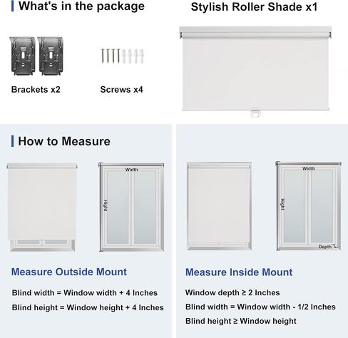 Boolegon Blackout Roller Shades for Windows Cordless Room Darkening Roller Blinds Black Out Window Shades for Home Office Bedroom Media Room Sliding Door Black,35.5" W x 36" H in Saudi Arabia