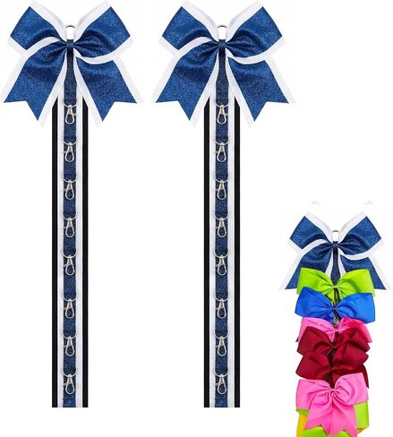 Glitter Large Handmade Cheer Bows Holder, Wall Hanger for Cheerleading Teen Girls High School College Sports (1, Purple) in Saudi Arabia