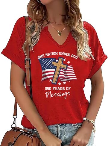 MHTOR 250 Anniversary USA Shirt Women America 250 Years We The People Celebration T-Shirt Festival T-Shirt Patriotic Shirts in Kuwait