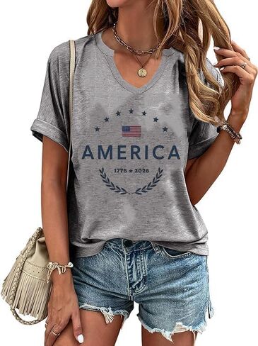 MHTOR 250 Anniversary USA Shirt Women America 250 Years We The People Celebration T-Shirt Festival T-Shirt Patriotic Shirts in Kuwait