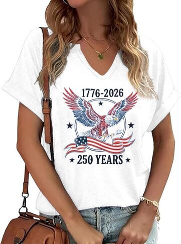 MHTOR 250 Anniversary USA Shirt Women America 250 Years We The People Celebration T-Shirt Festival T-Shirt Patriotic Shirts in Kuwait