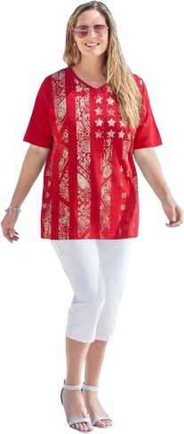 Catherines Women's Plus Size Stars & Shine Tee in Kuwait