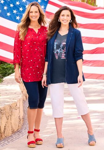 Catherines Women's Plus Size Stars & Shine Tee in Kuwait