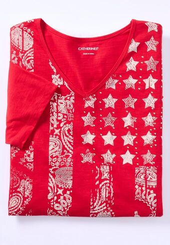 Catherines Women's Plus Size Stars & Shine Tee in Kuwait