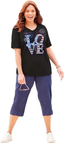 Catherines Women's Plus Size Stars & Shine Tee in Kuwait