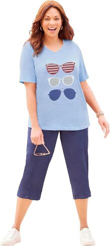 Catherines Women's Plus Size Stars & Shine Tee in Kuwait
