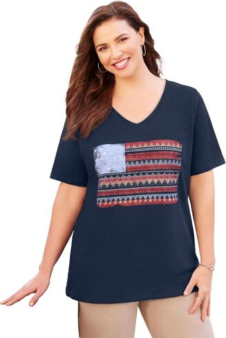 Catherines Women's Plus Size Stars & Shine Tee in Kuwait