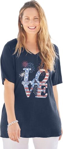 Catherines Women's Plus Size Stars & Shine Tee in Kuwait