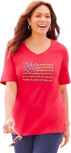 Catherines Women's Plus Size Stars & Shine Tee in Kuwait