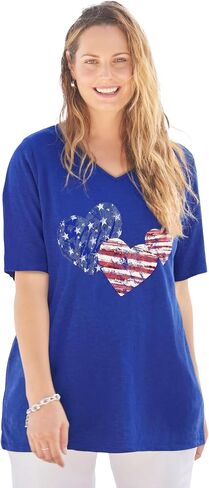 Catherines Women's Plus Size Stars & Shine Tee in Kuwait