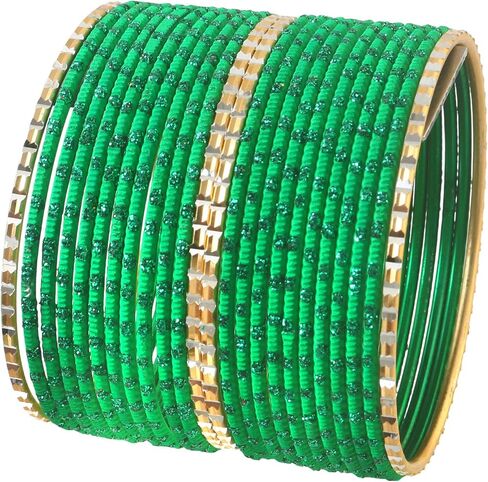 Jewar Mandi Colorful Indian Bollywood Metal Textured Bangle Set for Women – 2 Dozen Multicolor Alloy Bangles, Stacking Bracelets for Weddings, Parties, Festivals & Gifts, Set of 24 in Kuwait