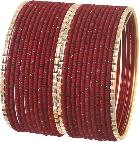 Jewar Mandi Colorful Indian Bollywood Metal Textured Bangle Set for Women – 2 Dozen Multicolor Alloy Bangles, Stacking Bracelets for Weddings, Parties, Festivals & Gifts, Set of 24 in Kuwait