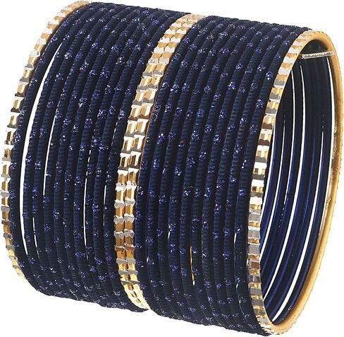 Jewar Mandi Colorful Indian Bollywood Metal Textured Bangle Set for Women – 2 Dozen Multicolor Alloy Bangles, Stacking Bracelets for Weddings, Parties, Festivals & Gifts, Set of 24 in Kuwait