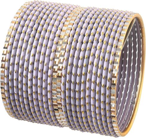 Jewar Mandi Colorful Indian Bollywood Metal Textured Bangle Set for Women – 2 Dozen Multicolor Alloy Bangles, Stacking Bracelets for Weddings, Parties, Festivals & Gifts, Set of 24 in Kuwait