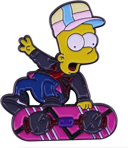 Marty McFly Hoverboard 80s Movie Mashup الرسوم المتحركة الكوميدية برنامج تلفزيوني 1.4 بوصة شارة دبوس المينا in Kuwait