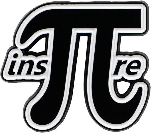Inspire Pi Symbol Enamel Pin, Funny Math Pun Pin Brooch, Pi Day Brooch Badge, Nerd Humor Gift For STEM Students Science Teacher Lover, Math Joke Lapel Badges, Geek Humor Jewelry Accessories in Kuwait