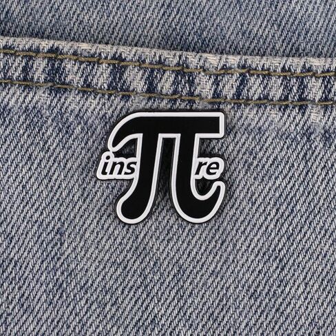 Inspire Pi Symbol Enamel Pin, Funny Math Pun Pin Brooch, Pi Day Brooch Badge, Nerd Humor Gift For STEM Students Science Teacher Lover, Math Joke Lapel Badges, Geek Humor Jewelry Accessories in Kuwait