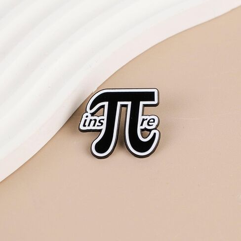 Inspire Pi Symbol Enamel Pin, Funny Math Pun Pin Brooch, Pi Day Brooch Badge, Nerd Humor Gift For STEM Students Science Teacher Lover, Math Joke Lapel Badges, Geek Humor Jewelry Accessories in Kuwait