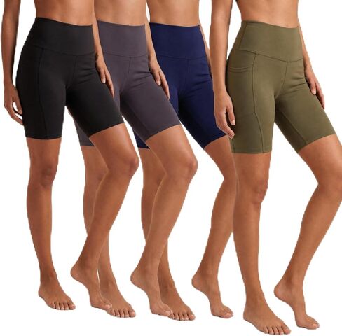 PRO-FIT Women’s Bike Shorts with 3 Pockets, Moisture Wicking Mid Rise Compression Shorts for Yoga, Gym & Cycling in Saudi Arabia