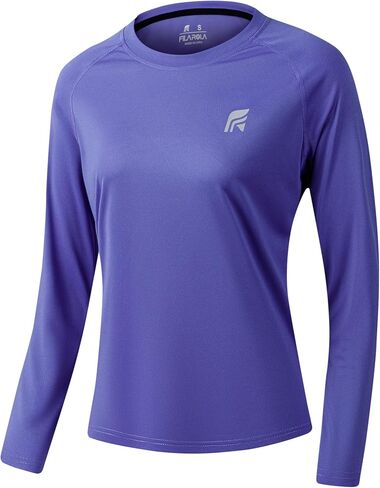 Long Sleeve Workout Tops for Women, Quick Dry UPF 50+ Running Shirts, Breathable Athletic Gym Shirts for Hiking in Saudi Arabia