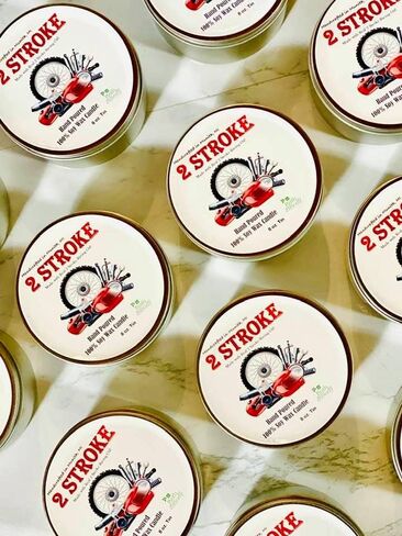 2 Stroke Engine Dirt Bike Race Fuel Aroma Soy Candle | Unique Hand Poured Gift | Motocross | Man Cave | 8 oz in Kuwait